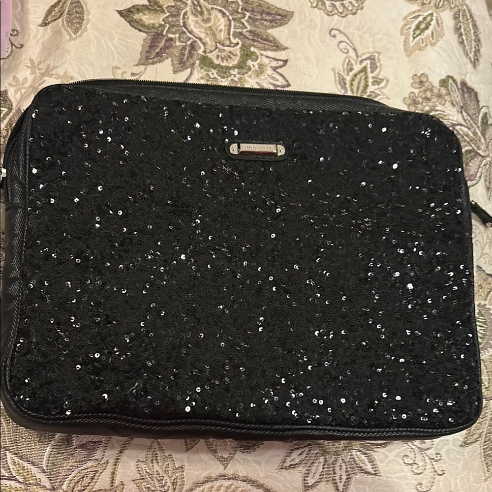 Nine West Black Sequin Laptop Case